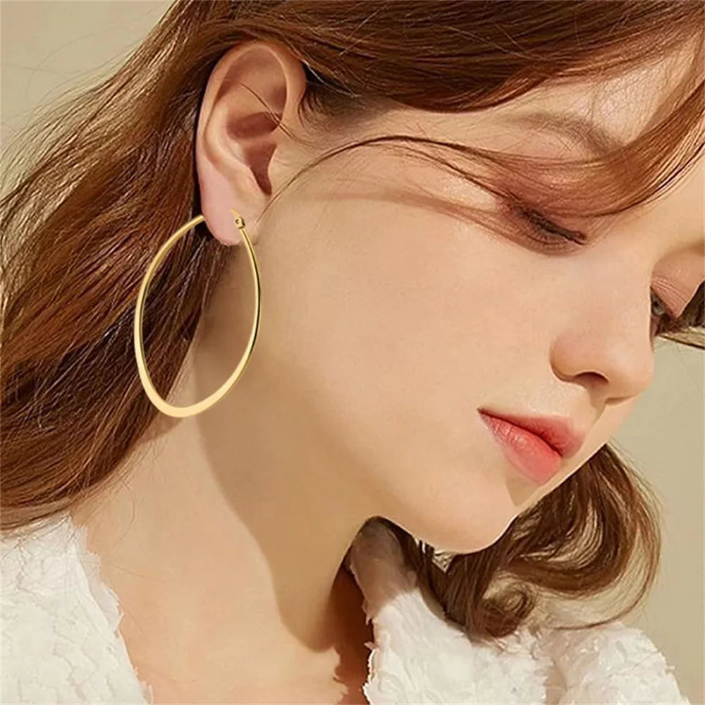 Sommerset Hoop Earrings Made with Stainless Steel Sommerset Hoop Earrings Made with Stainless Steel